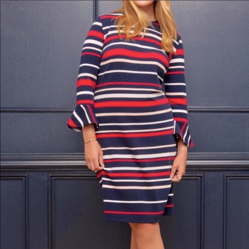 Draper James X Eloquii striped dress